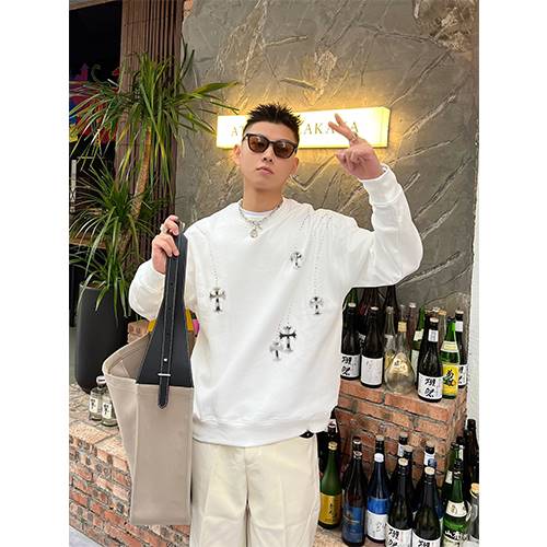 【クロムハーツ】メンズ レディース 長袖　スウェットTシャツ 