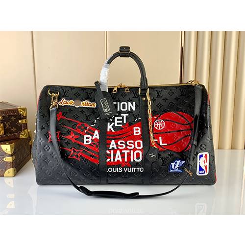 ルイヴィトン偽物×【NBA】M58516 Keepall Bandouliere 55 高品質 旅行バック　2WAYバック  レディース メンズ