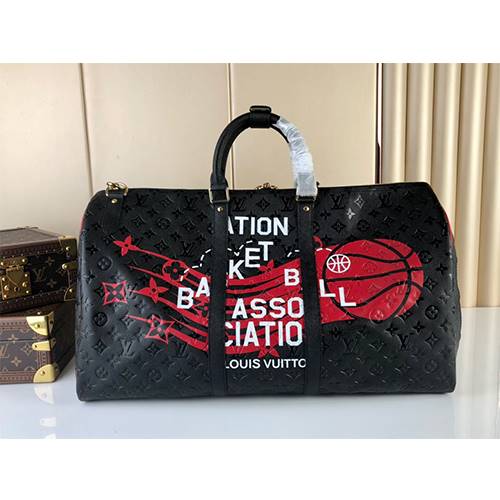 ルイヴィトン偽物×【NBA】M58516 Keepall Bandouliere 55 高品質 旅行バック　2WAYバック  レディース メンズ