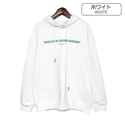 【オフホワイト】 フード Tシャツ パーカー 