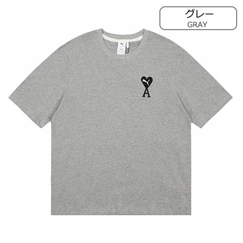 【アミ】×【PUMA】メンズ レディース 半袖Tシャツ 