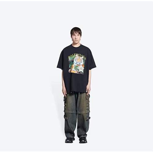 【バレンシアガ】両面 メンズ レディース 半袖Tシャツ 