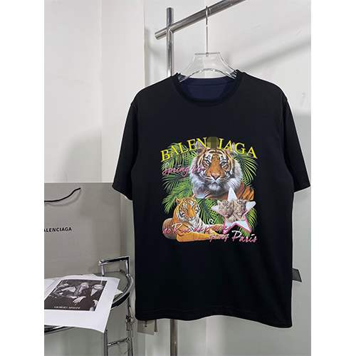 【バレンシアガ】両面 メンズ レディース 半袖Tシャツ 