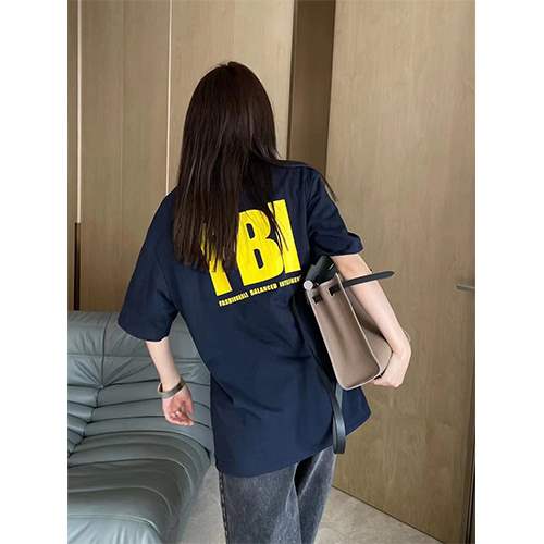 【バレンシアガ】両面 メンズ レディース 半袖Tシャツ 