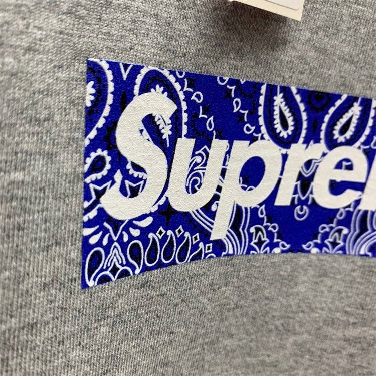 【シュプリ*ム S*PREME】19FW Bandana Box Logo Tee 高品質メンズ レディース 半袖Tシャツ 