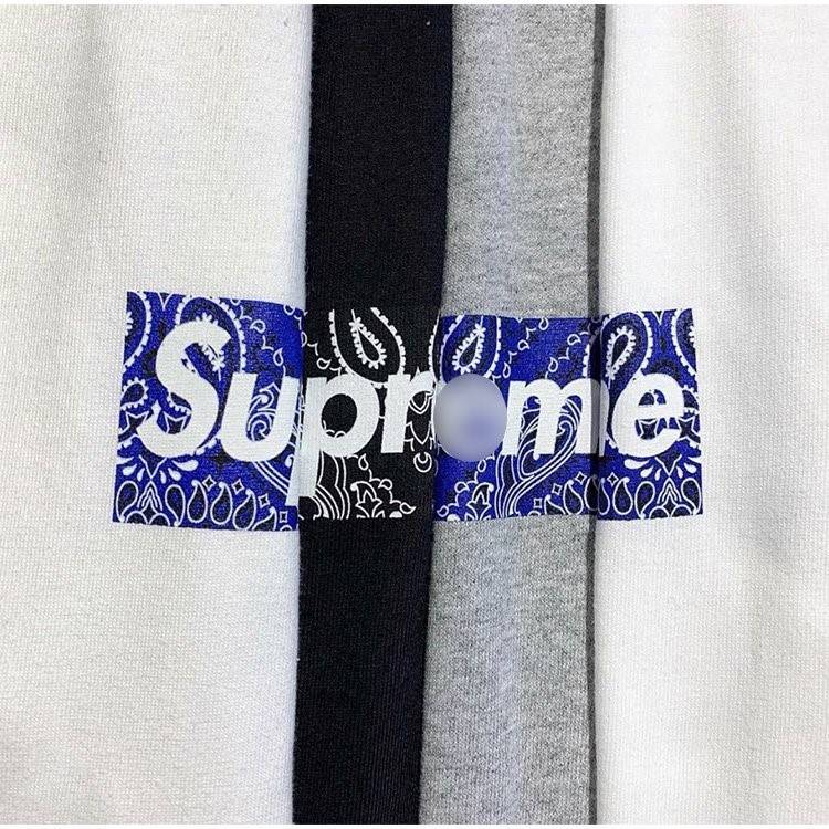 【シュプリ*ム S*PREME】19FW Bandana Box Logo Tee 高品質メンズ レディース 半袖Tシャツ 