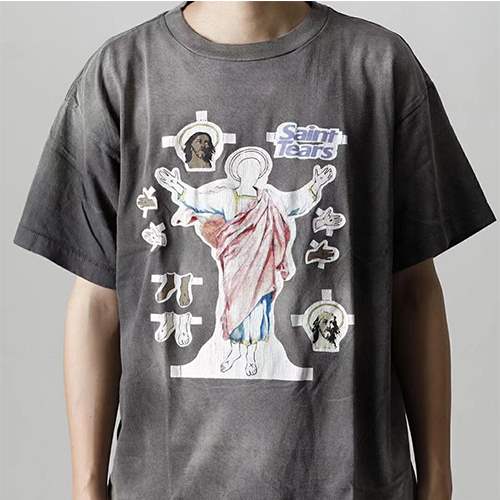 セント マイケルコピー × DENIM TEARS JESUS TEE メンズ レディース