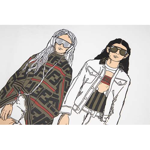 【フェンディ】メンズ レディース 半袖Tシャツ 